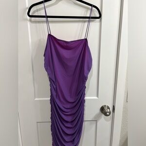 Shein Runched Bodycon mesh midi dress